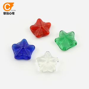 菲创专业心理沙盘沙具游戏沙盘沙具箱庭玩具沙游疗法 玻璃五角星